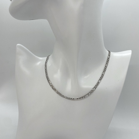 925 Sterling Silver Figaro Choker ⛓ - Picture 7 of 11